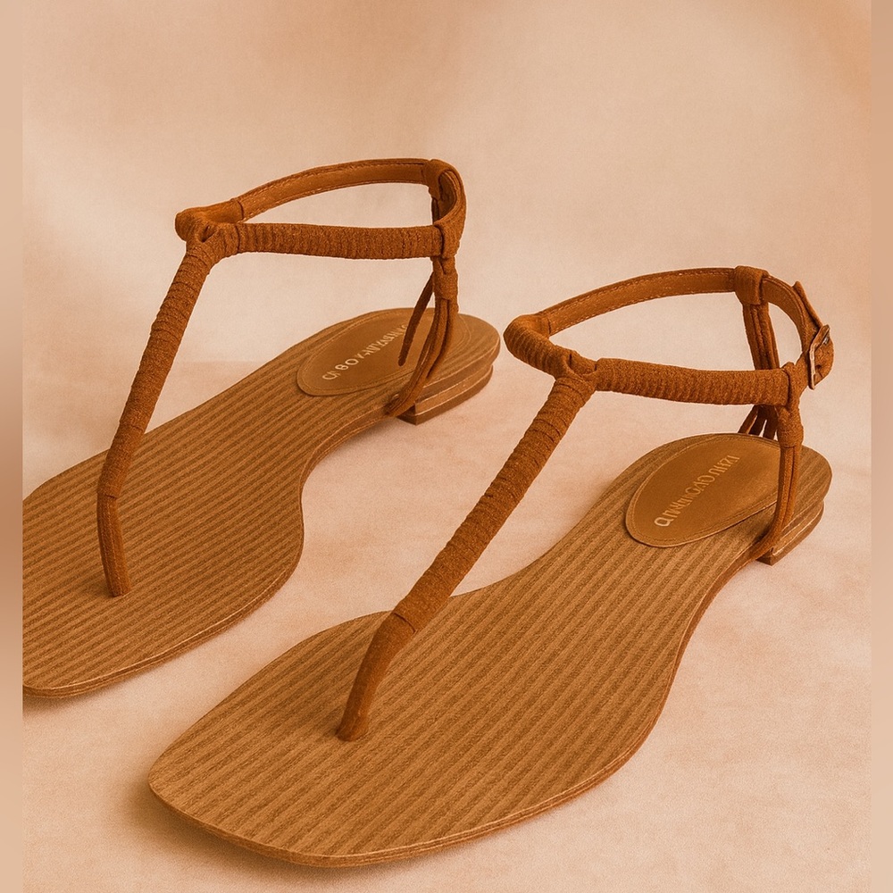 Veronica Beard Amelia Sandals – Caramel Suede Size 8M - Picture 2 of 8